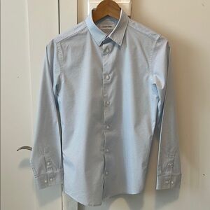 Calvin Klein Blue Dress Shirt Long Sleeve   Size 16